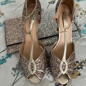 Rachel Simpson Glittering Gold Heels